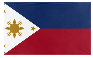 A mockup of the custom flag 'Philippines  flag' on a white background