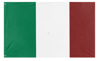 A mockup of the custom flag 'Italy flag' on a white background