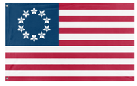 A mockup of the custom flag 'Diamond-Spangled Banner flag' on a white background