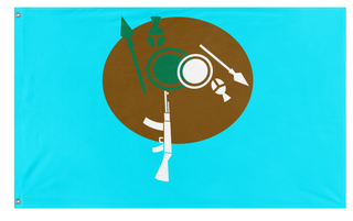 A mockup of the custom flag 'Oklahoma State  flag' on a white background