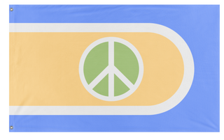 A mockup of the custom flag 'Cove's Militia flag' on a white background