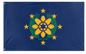 A mockup of the custom flag 'Commonwealth of Nations flag' on a white background