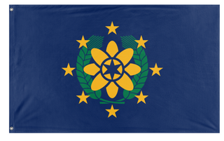 A mockup of the custom flag 'Commonwealth of Nations flag' on a white background