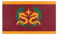 A mockup of the custom flag 'Ascalian Empire flag' on a white background