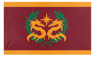 A mockup of the custom flag 'Ascalian Empire flag' on a white background