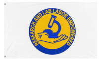 A mockup of the custom flag 'ralle_seal flag' on a white background