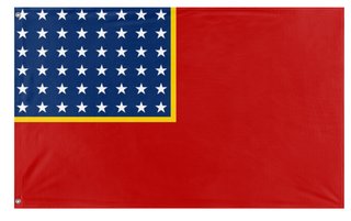 A mockup of the custom flag 'socalist america  flag' on a white background