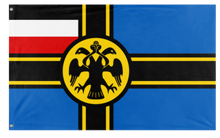 A mockup of the custom flag 'kaiserredx flag' on a white background