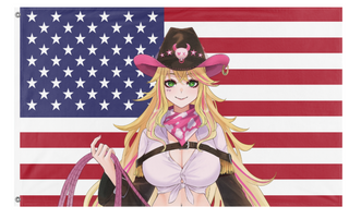 A mockup of the custom flag 'Lasshole flag' on a white background