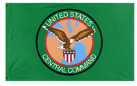 A mockup of the custom flag 'United States Central Command flag' on a white background