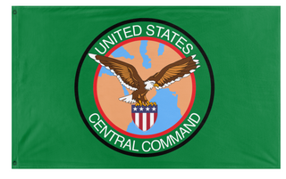 A mockup of the custom flag 'United States Central Command flag' on a white background