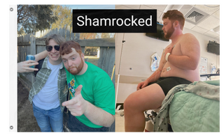 A mockup of the custom flag 'Shamrocked flag' on a white background