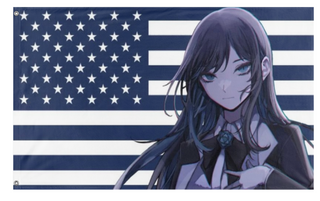 A mockup of the custom flag 'ADOOOO flag' on a white background