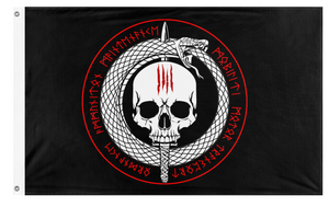 A mockup of the custom flag 'MARSOC S4 flag' on a white background
