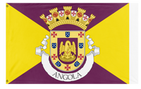 A mockup of the custom flag 'Portuguese Angola flag' on a white background
