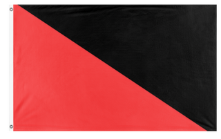 A mockup of the custom flag 'waterloo flag' on a white background