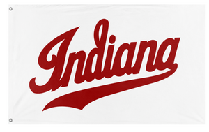 A mockup of the custom flag 'Indiana flag' on a white background