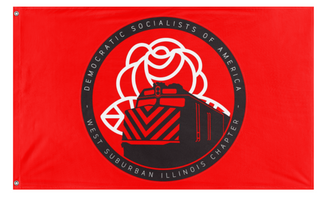 A mockup of the custom flag 'WSILDSA' on a white background