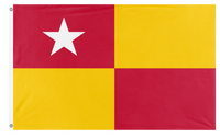A mockup of the custom flag 'English banner of Essex flag' on a white background