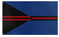 A mockup of the custom flag 'Vela Naj-Eun  flag' on a white background