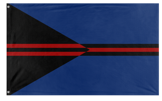 A mockup of the custom flag 'Vela Naj-Eun  flag' on a white background