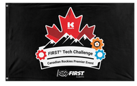 A mockup of the custom flag 'CKPR flag' on a white background