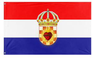 A mockup of the custom flag 'Hirgios flag' on a white background