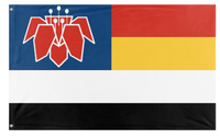 A mockup of the custom flag 'cantonesr flag' on a white background