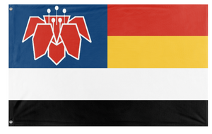 A mockup of the custom flag 'cantonesr flag' on a white background