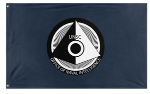 A mockup of the custom flag 'Office of Naval Intelligence flag' on a white background