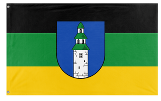 A mockup of the custom flag 'Klein Lengden  flag' on a white background