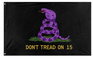 A mockup of the custom flag 'Cobra Flag' on a white background