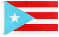 A mockup of the custom flag 'prank PR flag' on a white background