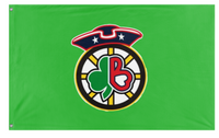 A mockup of the custom flag 'Boston flag' on a white background