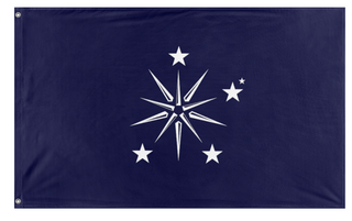 A mockup of the custom flag 'Pacific Federation flag' on a white background