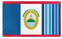 A mockup of the custom flag 'United Central America flag' on a white background