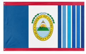 A mockup of the custom flag 'United Central America flag' on a white background