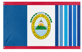 A mockup of the custom flag 'United Central America flag' on a white background