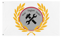A mockup of the custom flag 'New Legion Order flag' on a white background