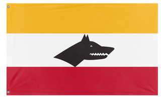 A mockup of the custom flag 'Republic of Takiristan flag' on a white background
