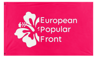 A mockup of the custom flag 'European Popular Front flag' on a white background
