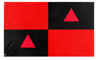 A mockup of the custom flag 'jamedawe flag' on a white background