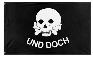 A mockup of the custom flag 'a flag' on a white background