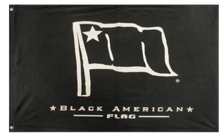 A mockup of the custom flag 'BLM flag' on a white background