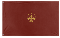 A mockup of the custom flag 'FBF flag' on a white background