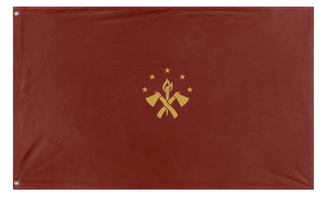 A mockup of the custom flag 'FBF flag' on a white background