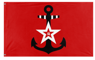 A mockup of the custom flag 'Soviet Pacific Fleet Flag' on a white background