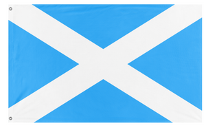 A mockup of the custom flag 'Scottish flag' on a white background