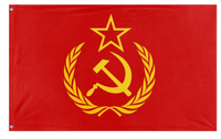 A mockup of the custom flag 'Alternate Version Of The USSR Flag' on a white background