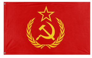 A mockup of the custom flag 'Alternate Version Of The USSR Flag' on a white background